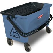 Microfiber Finish Bucket, With Wringer, Blue